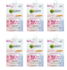 Garnier Sakura Whiten Bright Pink up Tone Up CC Cream 7 g 0.24 oz Box of 6 - Picture 1 of 4