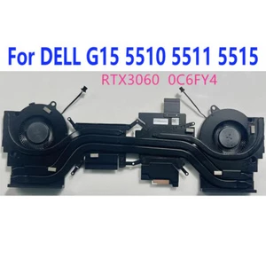 For DELL G15 5510 5511 5515 Laptop CPU GPU Cooling Heatsink Fan CN-0C6FY4 C6FY4 - Picture 1 of 2