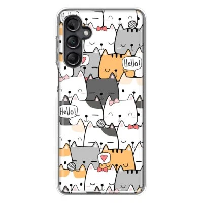 Funda Mundaze para Samsung Galaxy A15 5G Cubierta Gato Amigos Hola Foto 1 de 4