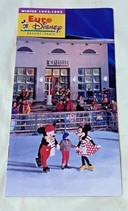 Guía Euro Disney Resort París Vintage Invierno 1992-1993 Folleto informativo - Imagen 1 de 6