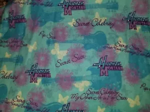 HANNAH MONTANA MILEY CYRUS BUTTERFLY FLANNEL FABRIC 1 YD - Picture 1 of 1