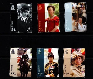 JERSEY 2020 PRINCESA REAL 75 CUMPLEAÑOS CONJUNTO DE 6 MNH - Imagen 1 de 1