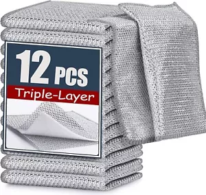 12 brand-new upgraded steel wire dishcloths, with three layers of steel wire. - Picture 1 of 7
