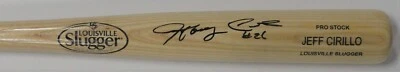 Brewers JEFF CIRILLO Signed Louisville Slugger Name Engraved Blonde Bat AUTO JSA - Image 1 of 2