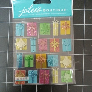 PEGATINA ÁLBUM DE RECORTES Paquetes de regalo de papel caja cinta arco fiesta cumpleaños Navidad Boda - Imagen 1 de 2