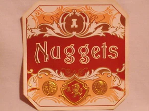 Auténticas pepitas antiguas con etiqueta de caja de cigarros en relieve envío gratuito #232 - Imagen 1 de 5
