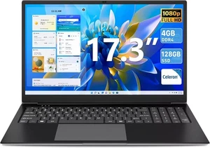 SGIN Laptop 17.3 Zoll Laptops 4GB RAM 128 GB SSD FHD IPS 2.4/5G WiFi BT5.0 USB - Bild 1 von 11