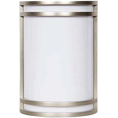 18w 8-in LED Wall Sconce Suitable for Wet Locations - Satin Nickel Finish - Image 1 of 4