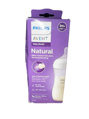 Biberón natural Philips Avent con respuesta natural 9 oz 1 m de flujo 💧💧💧NUEVO Foto 1 de 3