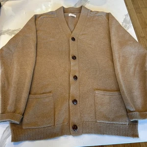 Mens camel hair cardigan Size 44 Xl - Picture 1 of 10