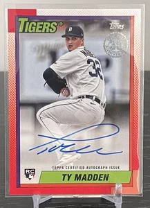 2025 Topps Update 1990 Topps Ty Madden RC Auto #90B2-TM Detroit Tigers - Picture 1 of 2
