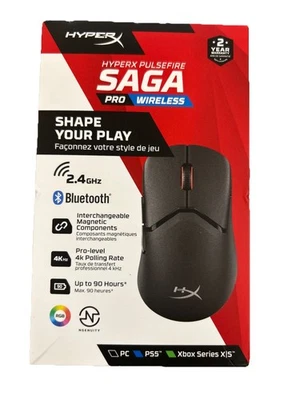 HyperX Pulsefire Saga Pro Wireless Gaming Mouse - NEW SEALED FREE SHIPPING - Image 1 of 4