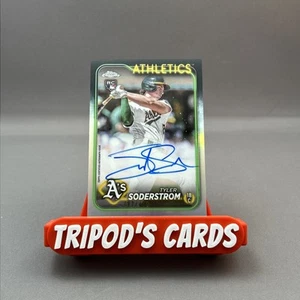 2024 Topps Chrome Tyler Soderstrom Refractor Auto #97/499 #RA-TSO Athletics RC - Picture 1 of 3