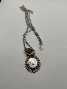 Collana James Avery argento sterling targhetta nome monogramma ID inciso pendente 26" - Foto 1 di 5