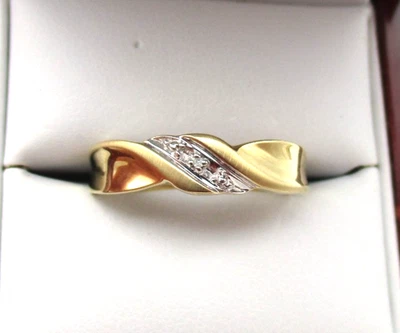 10K Yellow Gold Diamond Band Ring Size 10.25 [R349] - Image 1 of 4