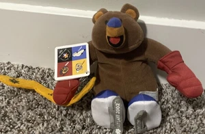 Salt Lake City 2002 Juegos Olímpicos de Invierno Carbón El Oso Bolsa de Frijoles 9" Peluche Hockey con Etiquetas - Imagen 1 de 10
