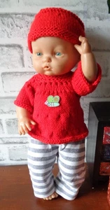 vêtements neufs poupon 36 40 cm corolle  pantalon pull bonnet - Photo 1/1