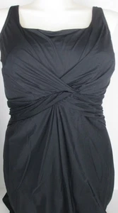 LANDS END Black Slender Tummy Control Swim Dress Womens 24W DD-cup NEW $160 - Picture 1 of 10