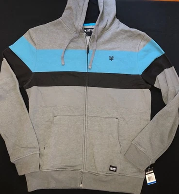 NUEVO OG Zoo York Sudadera con Capucha Brezo Ardiente Cremallera Completa ZY Gris Turquesa Azul Para Hombre XL Foto 1 de 4