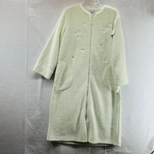 Miss Elaine Neu mit Etikett Damen Morgenmantel Hausmantel durchgehender Reißverschluss Plüsch Microfleece Petite Medium - Bild 1 von 14