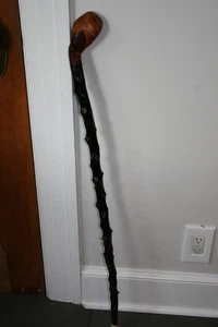 Vintage irischer Blackthorn Dorn Knopf Kopf Shillelagh Gehstock Stock 38" - Bild 1 von 8