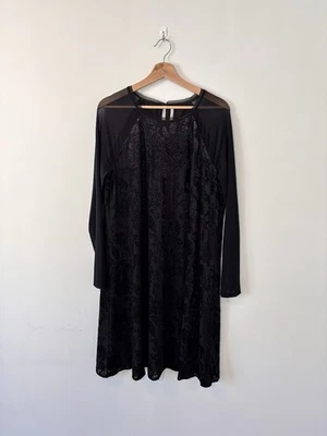 Vestido Vaina RACHEL Rachel Roy Negro Brillante Manga Malla Completamente Forrado XXL Foto 1 de 4