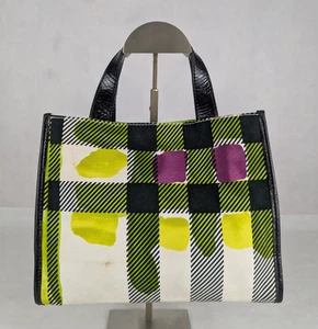 BURBERRY Handtasche Nova Check Canvas Mehrfarbig Grün/Weiß Made in Italy - Bild 1 von 12