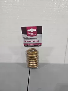 Better Homes & Gardens 7 Metal Curtain Clip Rings in Gold, 1 in. Diameter - Picture 1 of 3