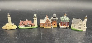 Lenox Lighthouse Thimble Collection International Set Of 6 Vintage  No  Boxes - Picture 1 of 18