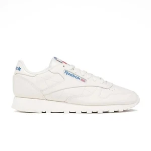Men Reebok Classic Leather Running Shoes Sneakers Chalk White Red Blue 100032947 - Picture 1 of 24