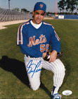 SID FERNANDEZ Signed New York Mets 8x10 Photo (JSA Basic COA)