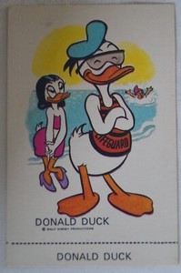Classic Disney Vintage 1970's Sunicrust Disney Sunny Fun Card - Donald Duck