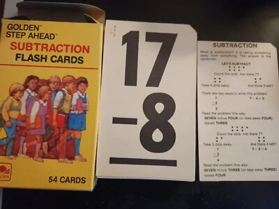 Tarjetas flash de sustracción Golden Step Ahead 1984 de colección escuela en casa Foto 1 de 4