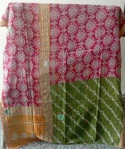 Indien Kantha Quilt Vintage Bedding Bedspread Quilt Coverlet Blanket Throw Twin - Picture 1 of 2