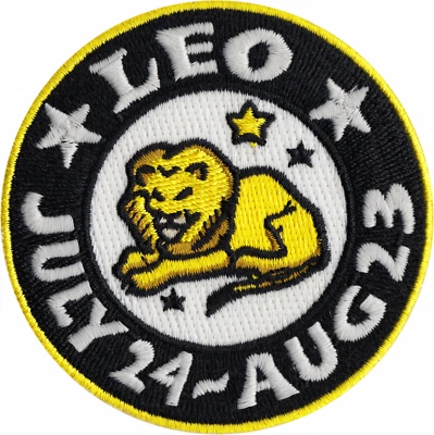 Patch - Leo Lion Zodiac Astrology Zoltan GLOW IN THE DARK 3" Iron On #110084 - Image 1 of 3