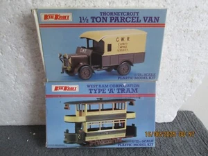 1/72 KEIL KRAFT WEST HAM TYPE 'A' TRAM + THORNEYCROFT PARCEL VAN see des. - Picture 1 of 2