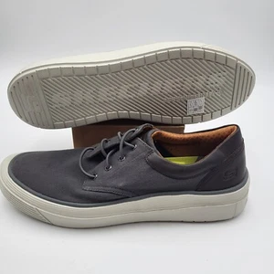 Skechers Viewport Talson Para Hombres 13 Calce Clásico Gris Zapatos Sin Cordones Estera de Goga Arco - Imagen 1 de 11
