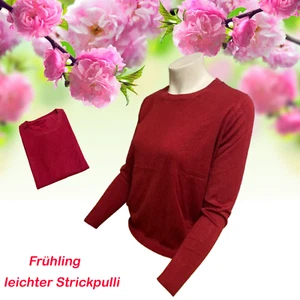 Damen Crew Neck Pullover 75% Cashmere leichter Frühjahrs-Pulli Gr. 40/42 Neu - Bild 1 von 3