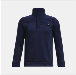 UNDER ARMOUR Boys' SweaterFleece Half Zip Pullover 1382925 Size L -Navy Blue NWT - Picture 1 of 4