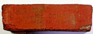 Vintage Antique " B. MIFFLIN HOOD BRICK CO. ATLANTA,GA. " Red Clay Brick - Picture 1 of 4