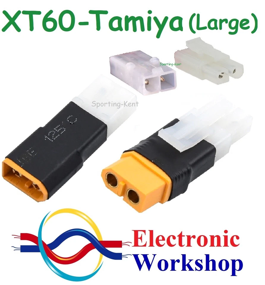 Tamiya to XT60 Connector Adaptor Plug RC Male-Female XT-60 to Tamiya UK Seller - Image 1 of 4