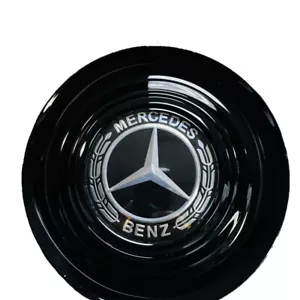 4 FORGIATO XL FLOATING CAP BLACK With Mercedes Benz Logo Fit All Forgiato Rims - Picture 1 of 2