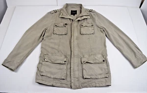 Vintage Jacket Marc Anthony Size L 00s Ashy Gray Heavy Duty Cotton Cargo Style - Picture 1 of 11