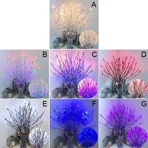 20 LEDs Tree Branch LED Light Battery Powered Decor Will-ow Twig Branch Lights* - Picture 1 of 19