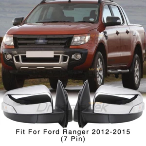 Side Wing Mirror 7 Pin for Ford Ranger Pickup T6 PX 12-15 Power Fold Turn Signal - Picture 1 of 12