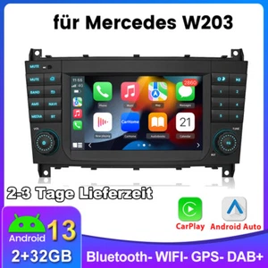 Für Mercedes Benz C Klasse W203 CLK209 Autoradio Android GPS NAVI SWC FM Carplay - Bild 1 von 15