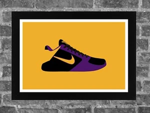Zoom Kobe V Shoe Kobe Bryant Mamba Los Angeles Lakers Sports Print Art 17x11 - Picture 1 of 2