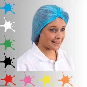 Disposable Mob Caps Hair Nets Catering Food Spray Tanning Fake Tan Salon Black - Picture 1 of 10