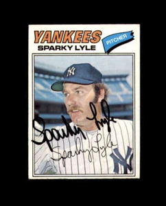 Sparky Lyle Signed Original 1977 Topps New York Yankees Autograph - Picture 1 of 2