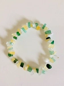 QUARZ, CITRIN und AVENTURIN KRISTALL HEILCHIP PERLEN ARMBAND, REIKI - Bild 1 von 4